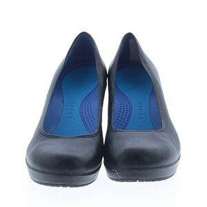 Crocs Women's A Leigh Black Wedges size 9